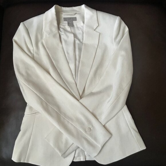 NWOT H&M Cream Fitted Jacket Blazer - Picture 6 of 8